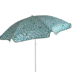 Parasol rond éclat Emeraude bleu Ø240 cm