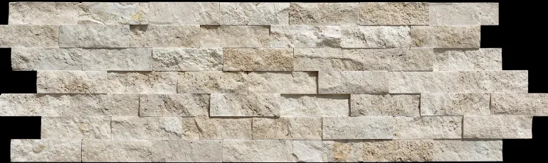 Parement travertin pierre naturel 0,48m² - Prix au m²