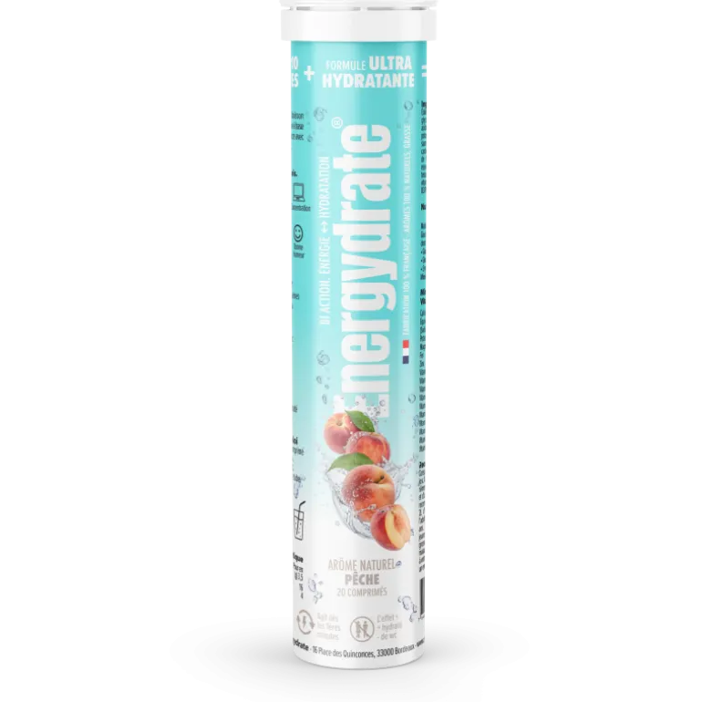 Pastilles effervescentes ultra-hydratantes goût pêche (x20)