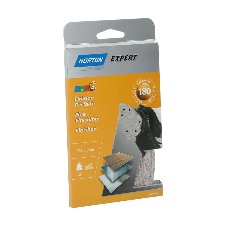 6 patins Selfgrip 98x140 mm, G180 NORTON EXPERT