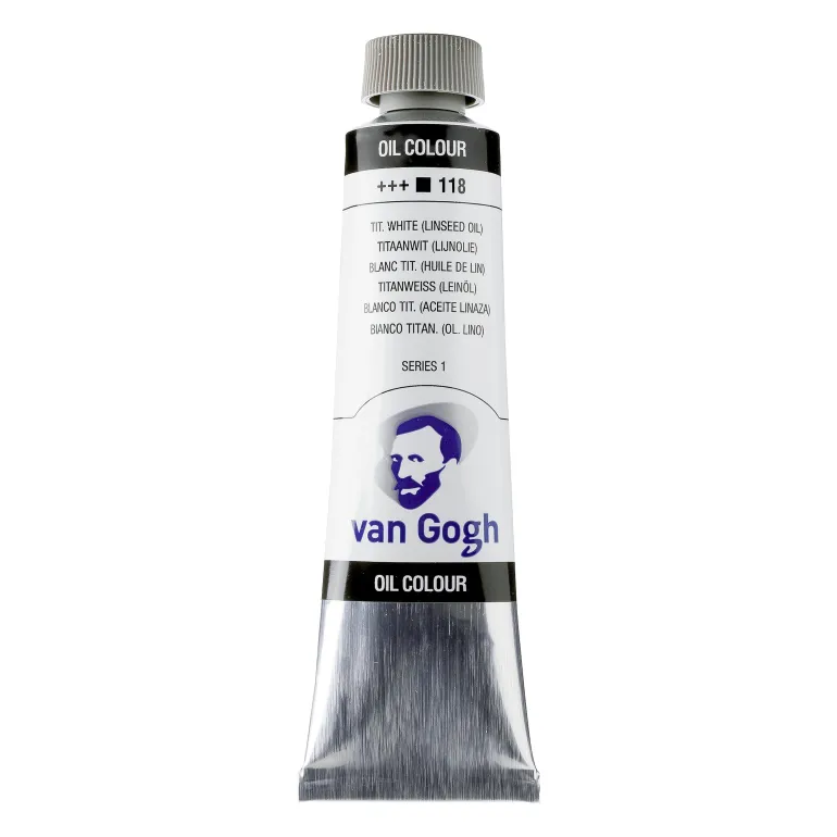 Peinture à l'huile Tube 40 ml Blanc de Titane 118
