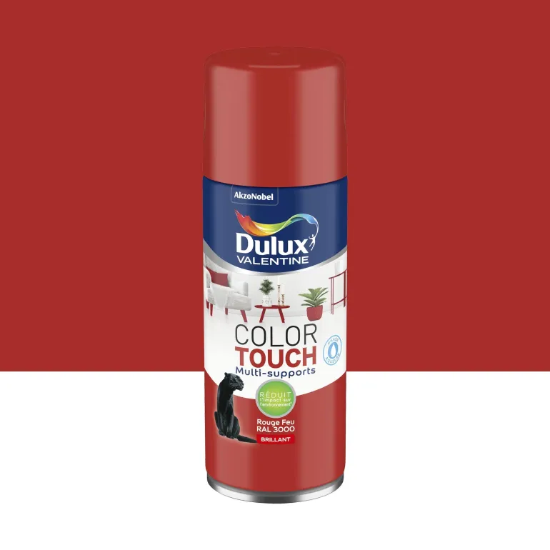 Peinture aérosol color touch brillant rouge feu 400ml