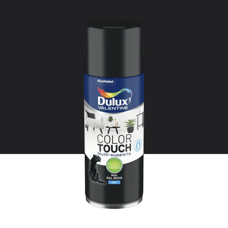 Peinture aérosol color touch mat noir 400ml