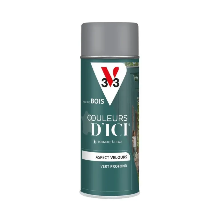 Peinture bois aérosol couleurs d'ici vert profond 400ml V33