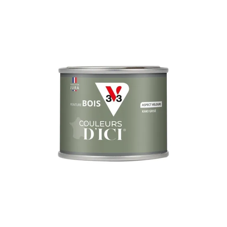 Peinture bois extérieur couleurs d'ici kaki grisé 125ml V33