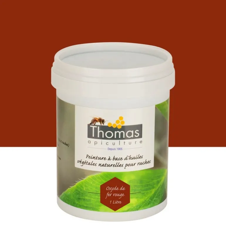Peinture de protection aux huiles végétales 1L oxyde rouge