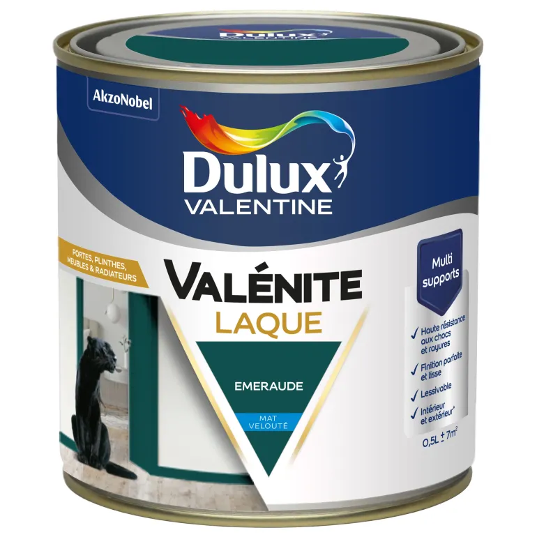Peinture laque acrylique Valénite Emeraude Mat 0,5L