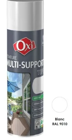 Peinture multi-supports Top3+ Blanc Satin 400ML OXI