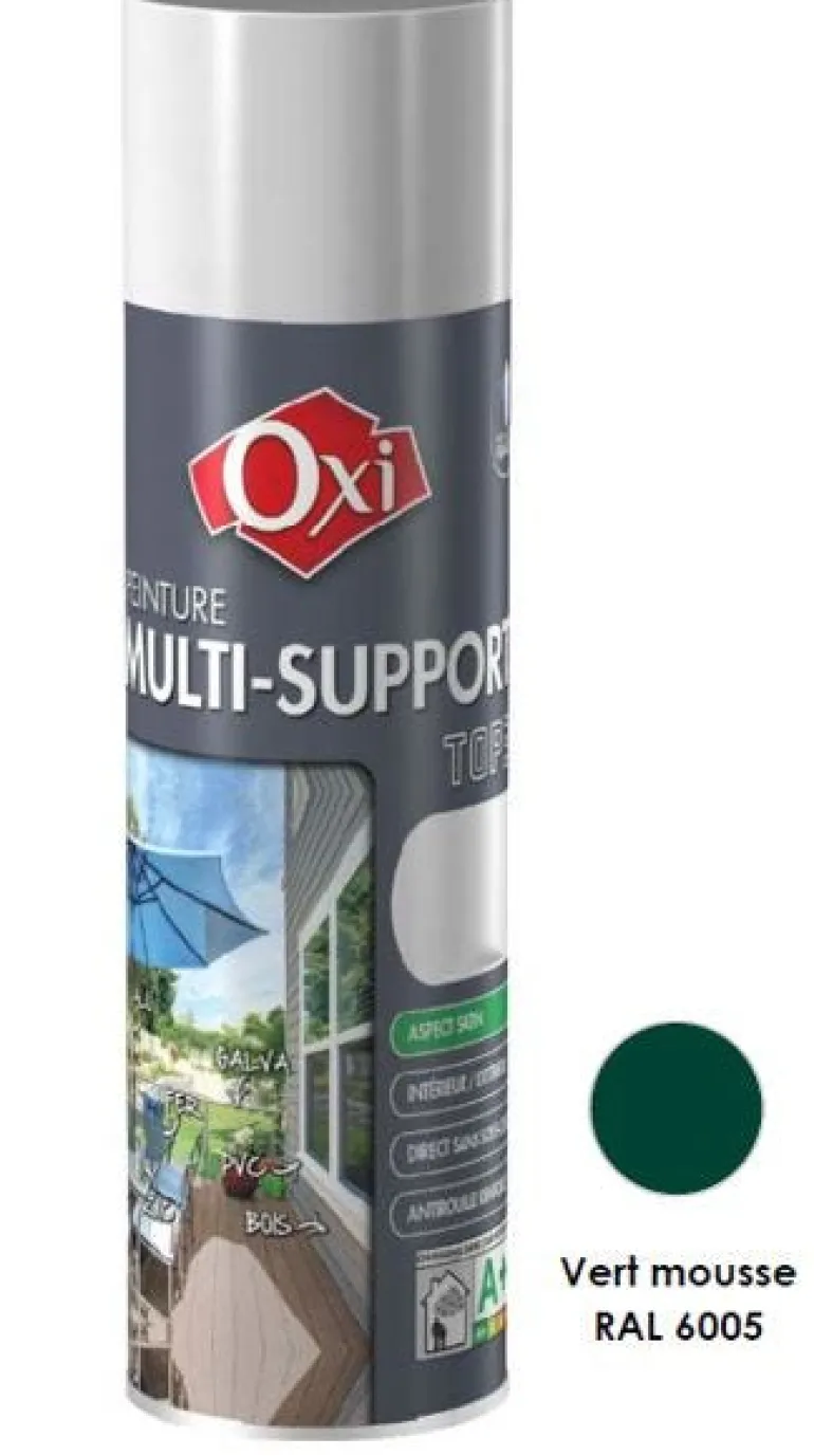 Peinture multi-supports Top3+ Vert Mousse Satin 400ML OXI