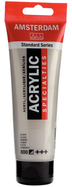 Peinture Acrylique Tube 120 ml Argent 800