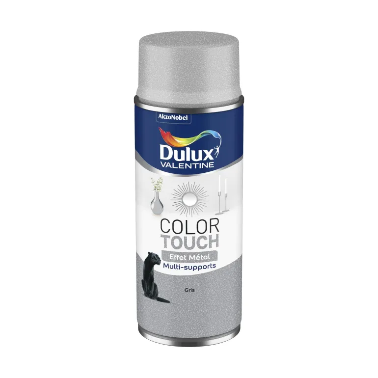 Peinture aérosol color touch effet gris métallisé 400ml