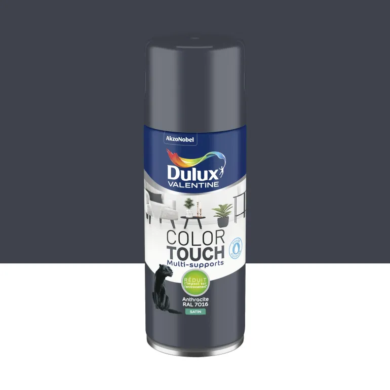 Peinture aérosol color touch satin anthracite 400ml