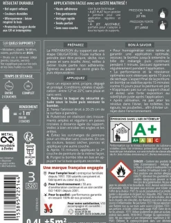 Peinture bois aérosol couleurs d'ici terre cuite 400ml V33