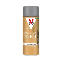 Peinture bois aérosol couleurs d'ici jaune ocré 400ml V33