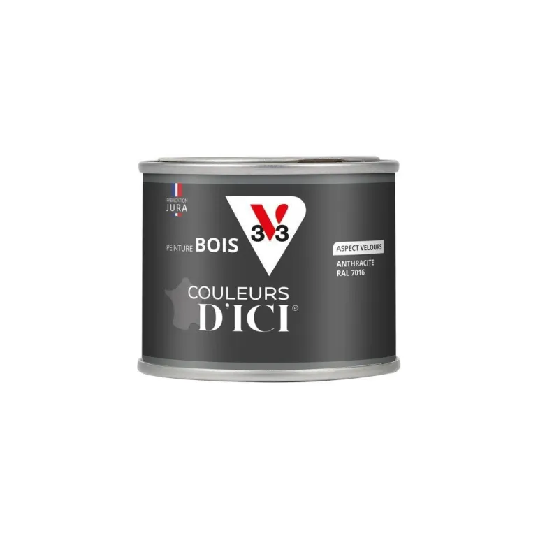 Peinture bois couleurs d'ici anthracite 7016 125ml V33