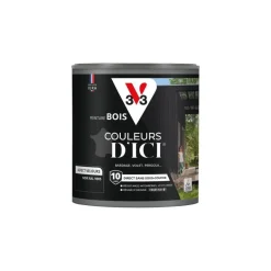 Peinture bois extérieur couleurs d'ici noir ral9005 0,5L V33