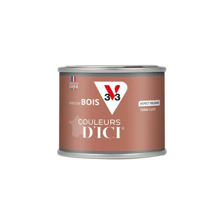 Peinture bois extérieur couleurs d'ici terre cuite 125ml V33