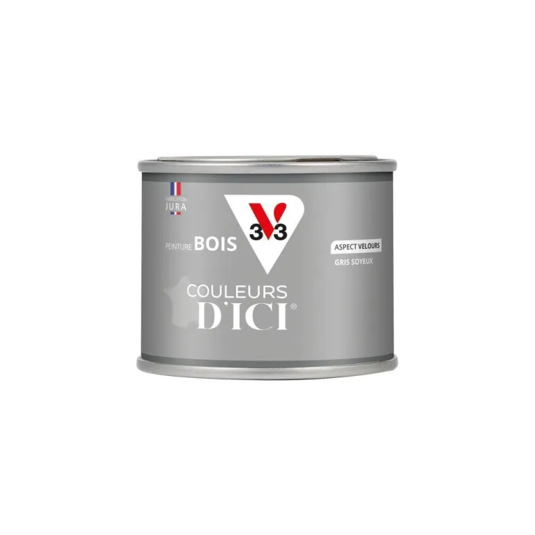 Peinture bois extérieur couleurs d'ici gris soyeux 125ml V33