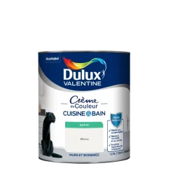 Peinture Crème de Couleur Cuisine/Bain Satin Blanc 0,75L
