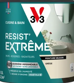 Peinture cuisine et bain Resist Extrême Grège Velours 0,5L