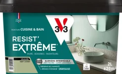 Peinture cuisine et bain Resist Extrême Vert lichen Vel 2L