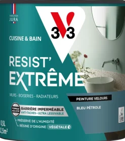 Peinture cuisine et bain Resist Extrême Bleu pétr. Vel 0,5L