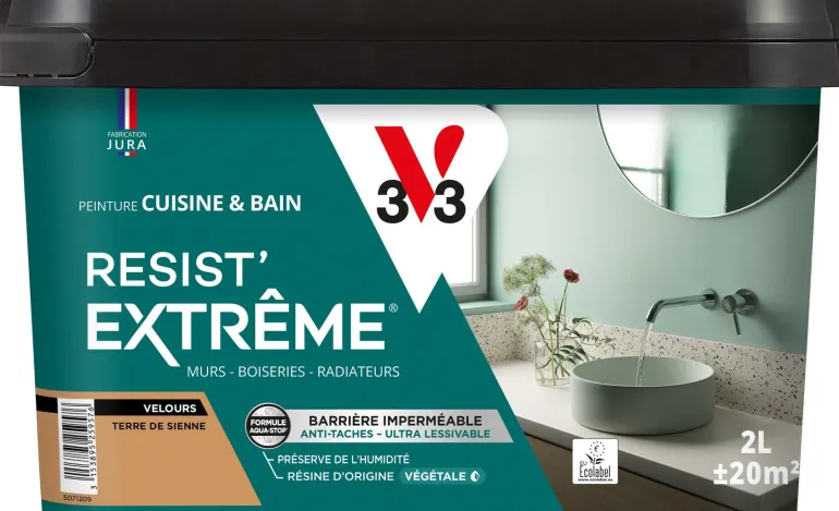 Peinture cuisine et bain Resist Extrême Terre de si. Vel 2L