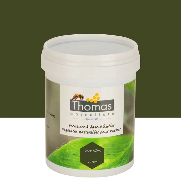 Peinture de protection aux huiles végétales 1L vert olive