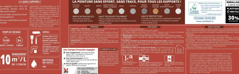 Peinture Façade Easy Rénovation anthracite mat 2,5L V33