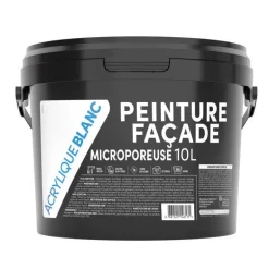 Peinture façade microporeuse acrylique blanc mat 10L