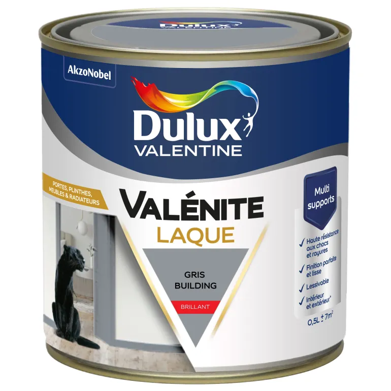Peinture laque acrylique Valénite Gris Building Brill 0,5L