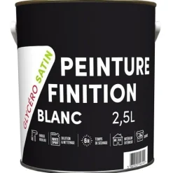 Peinture laque glycérophtalique blanc satin 2,5L