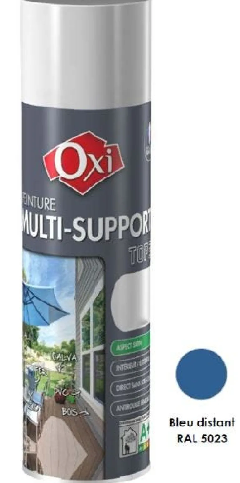 Peinture multi-supports Top3+ Bleu Distant Satin 400ML OXI