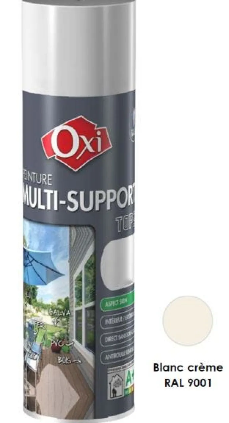 Peinture multi-supports Top3+ Blanc Crème Satin 400ML OXI