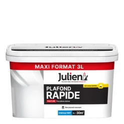 Peinture Plafond rapide Blanc mat maxi fomat 3L JULIEN