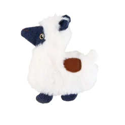 Peluche en forme de lama en tissu jean ANKA