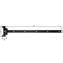 Penture anglaise noire 591/51x121 mm