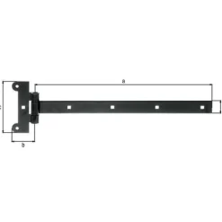Penture anglaise noire 391/51x121 mm