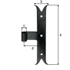 Penture milieu bout queue de carpe 250 Ø14mm