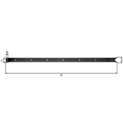 Penture queue de carpe zinguée noire 1000/5 Ø16 mm
