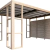 Pergola Ambre 4 x 3 m avec toile + 1 paroi
