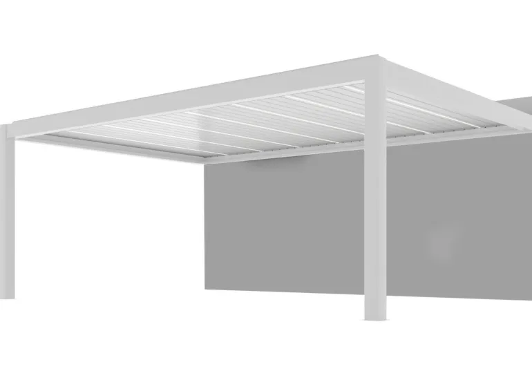 Pergola adossée motorisée Summer 6x4m blanc