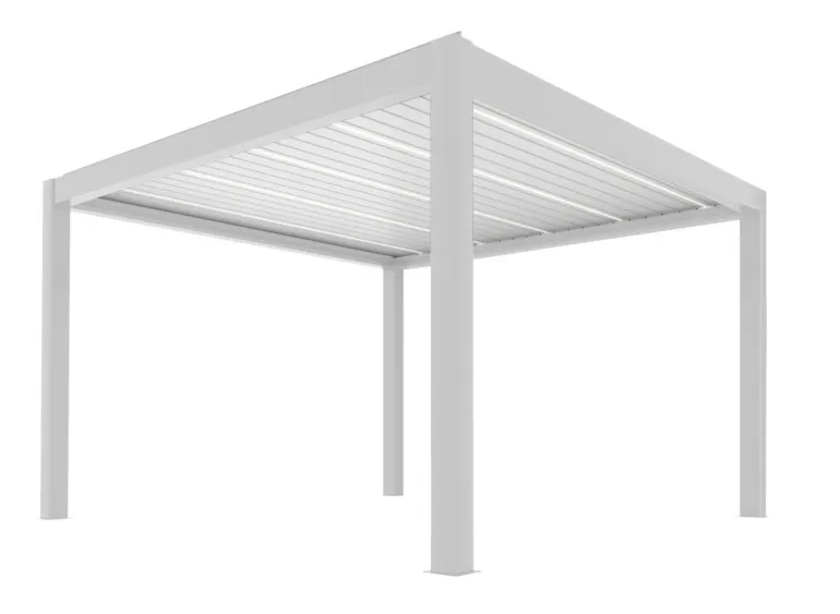 Pergola autoportante motorisée Summer 4x4m blanc
