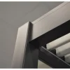 Pergola bioclimatique Zéphir motor 3x4m gris lame blanche