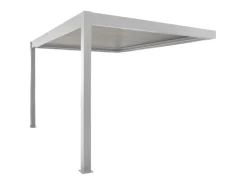 Pergola bioclimatique Zéphir adossée 3x4m blanc