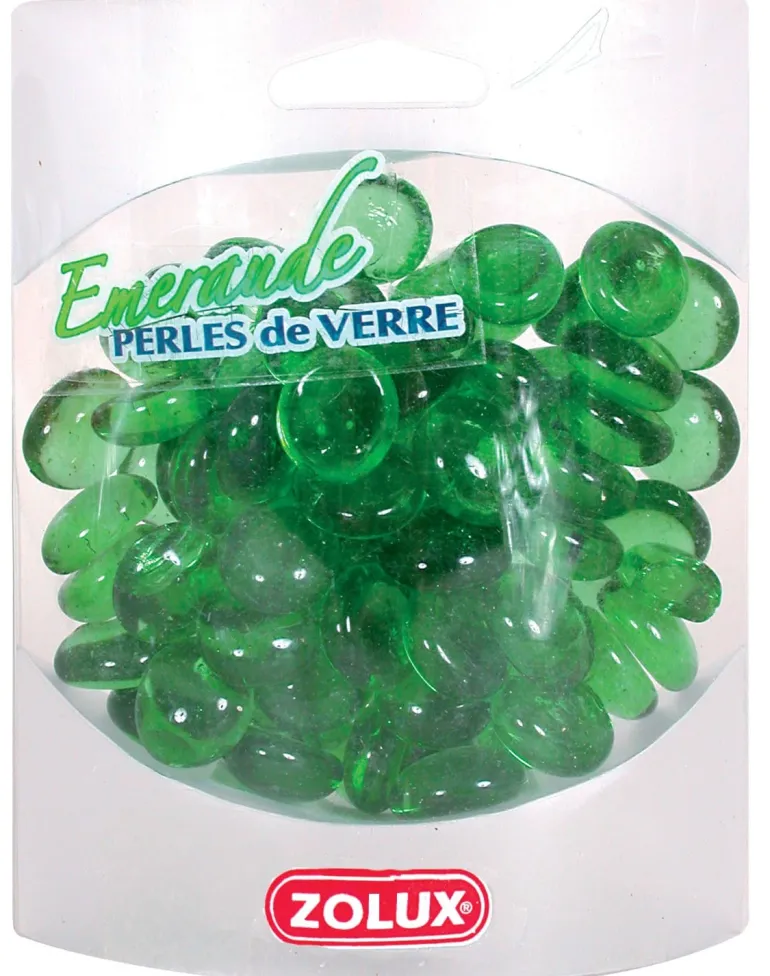 Perles de verre émeraude - 400g