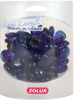Perles de verre décoration aquarium lapis-lazuli 400g