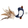 Petit oiseau en tissu avec herbe à chat et plumes ANKA