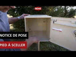 Pied aluminium à sceller 116 cm