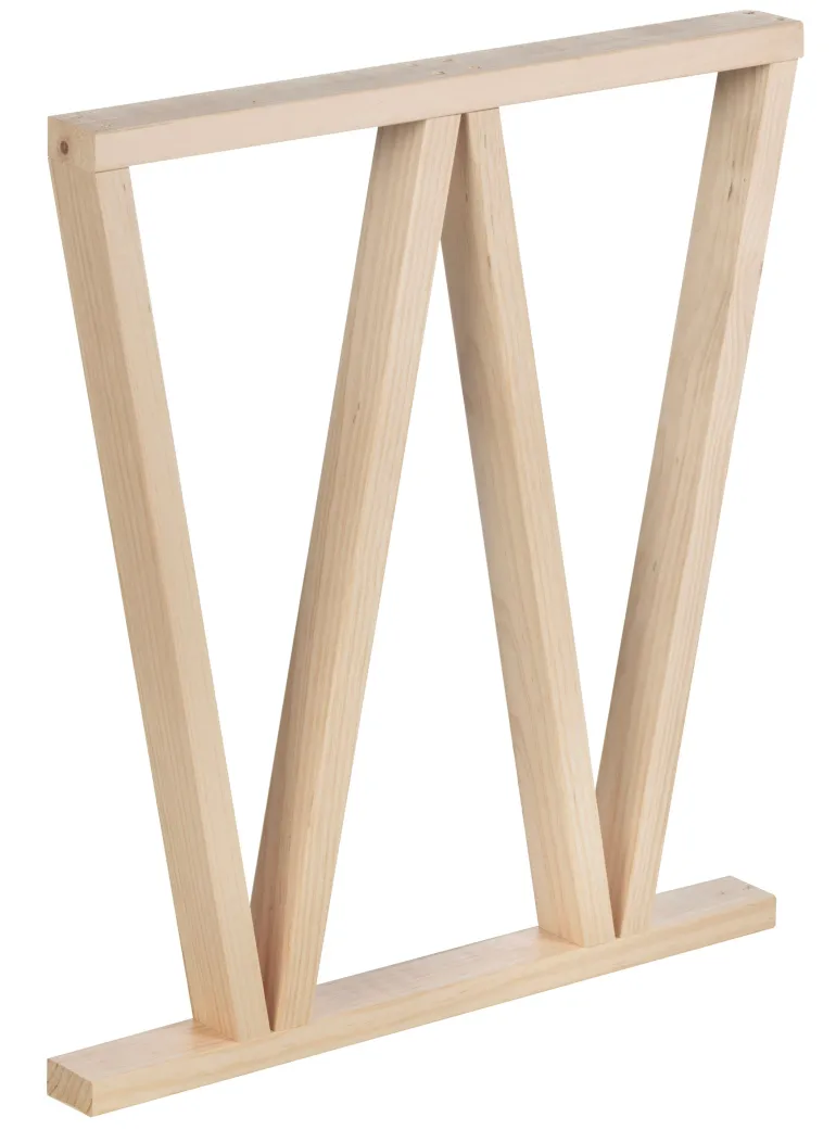 Pied de table 75x64x5,8 cm en pin massif - 2 positions